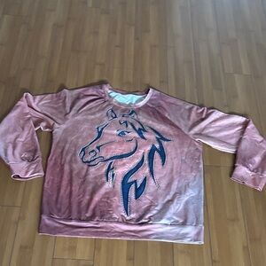 Pink Horse Graphic Men's Sweater